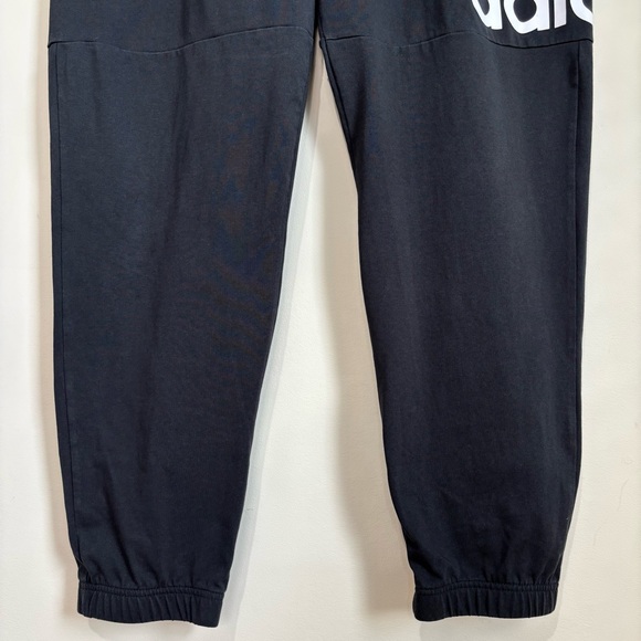Adidas Performance Men's XL White Logo Black Pull on Slouchy Sweatpants Joggers - Picture 6 of 16